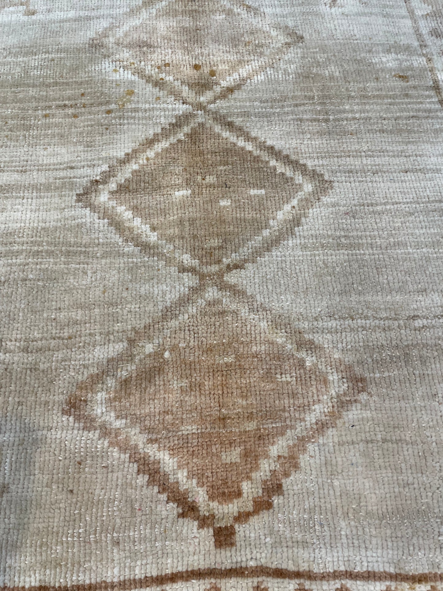Hand-Knotted Wool Rug Turkish Oushak 3'5" x 4'5"