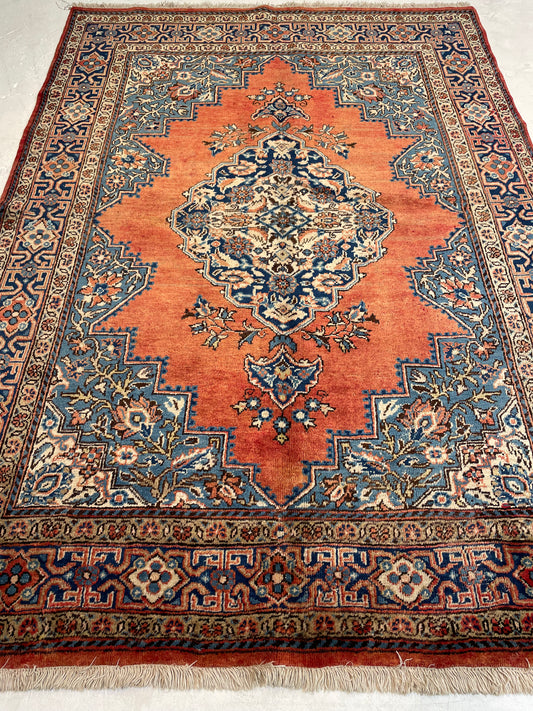 Hand-Knotted Wool Rug Persian Vis 5'5" x 7'6"