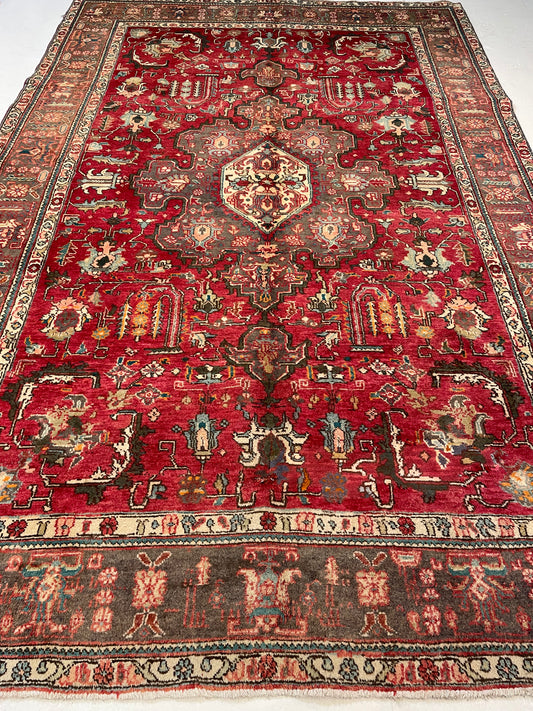 Hand-Knotted Wool Rug Tabriz Khoy 6'7" x 9'9"