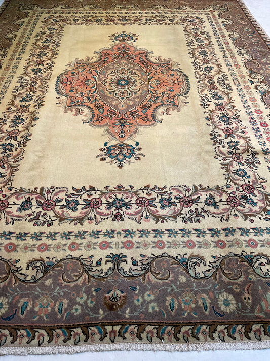 Hand-Knotted Wool Rug Tabriz 9'11" x 12'10"