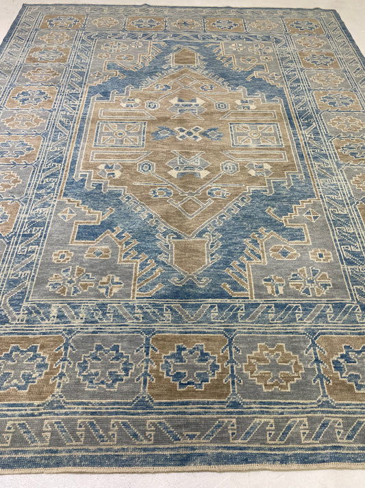 Hand-Knotted Wool Rug Turkish Oushak 8'3" x 10'5"
